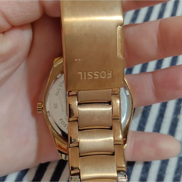 Fossil BQ 1681 Rose Gold stainless swarovski crystal prism dial watch - Picture 11 of 12